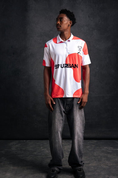 97 URBAN RED COW POLO TEE